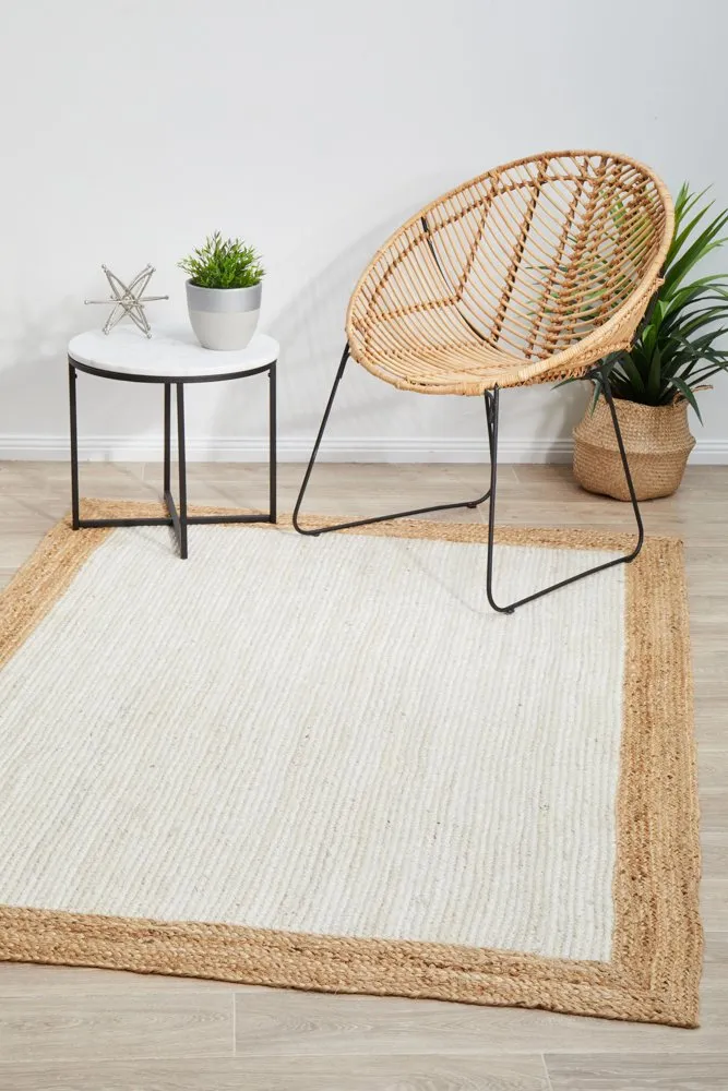 Noosa 333 Rug (White, Natural) by Rug Culture