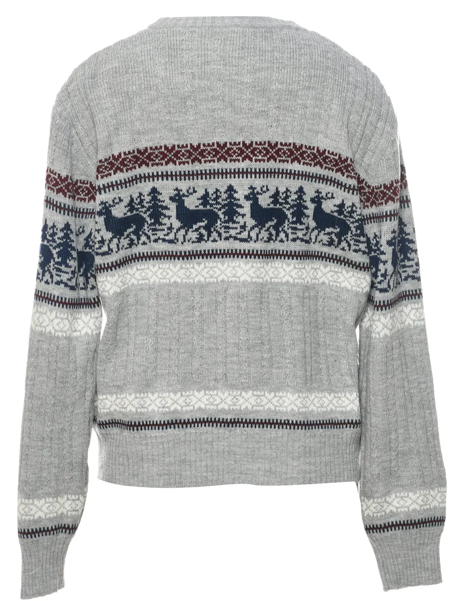 Nordic Grey Jumper - M