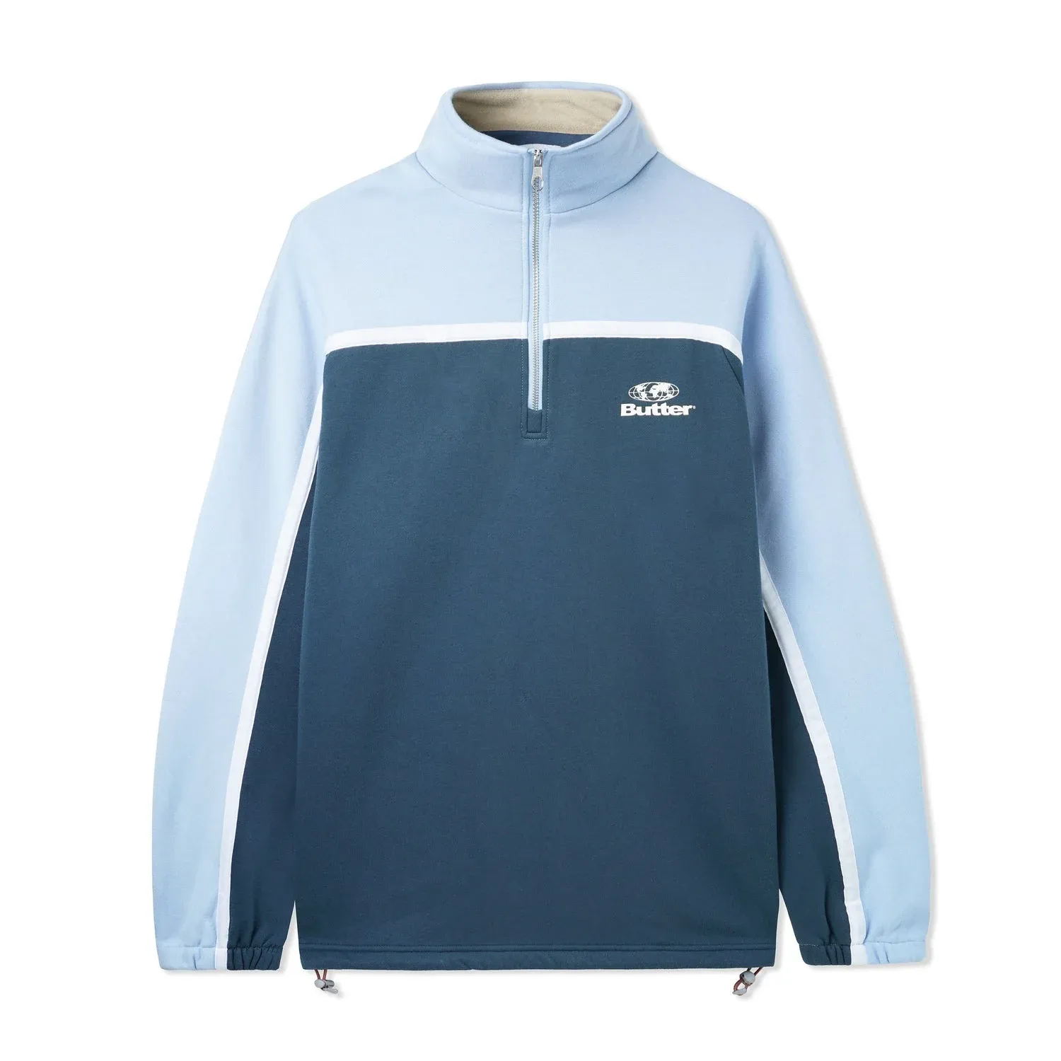 Northcliffe 1/4 Zip Pullover, Sky Blue / Navy