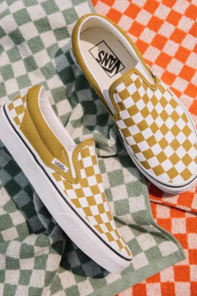 Olive Oil Checkerboard Slip-On