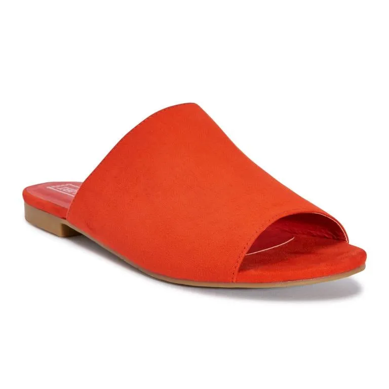 Orange Flat Mules