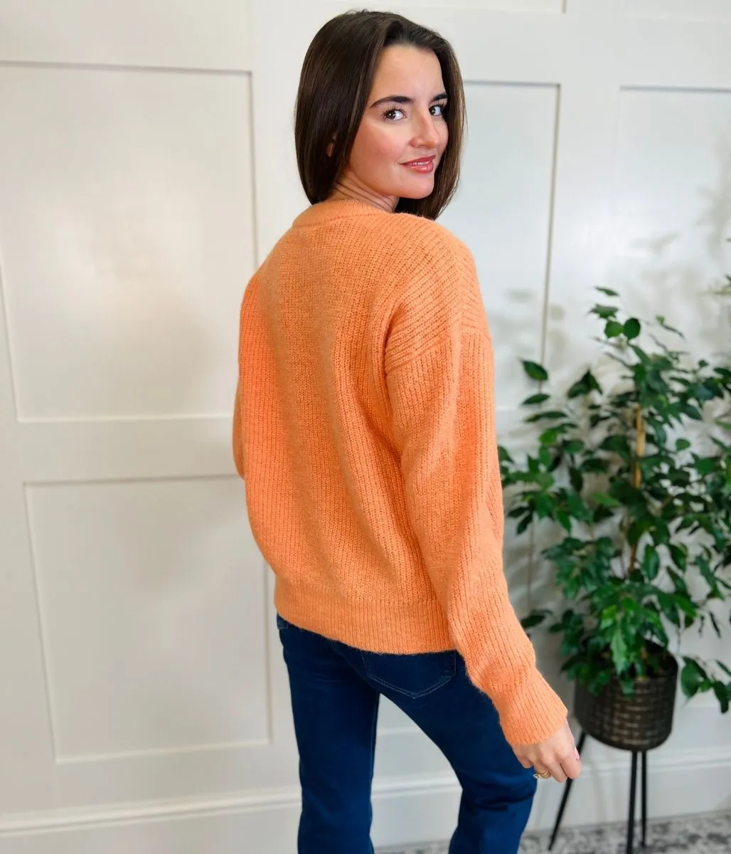 Orange Wool Blend Classic Jumper