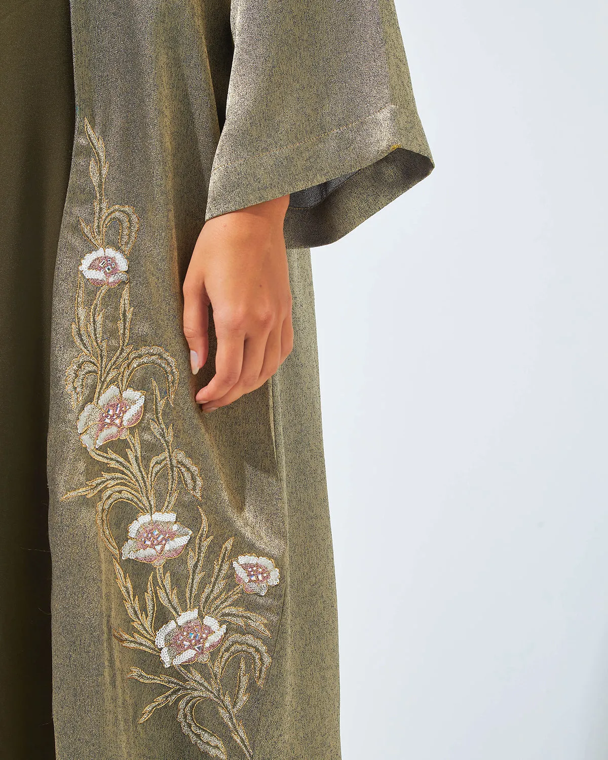 Party Abaya in Golden Color