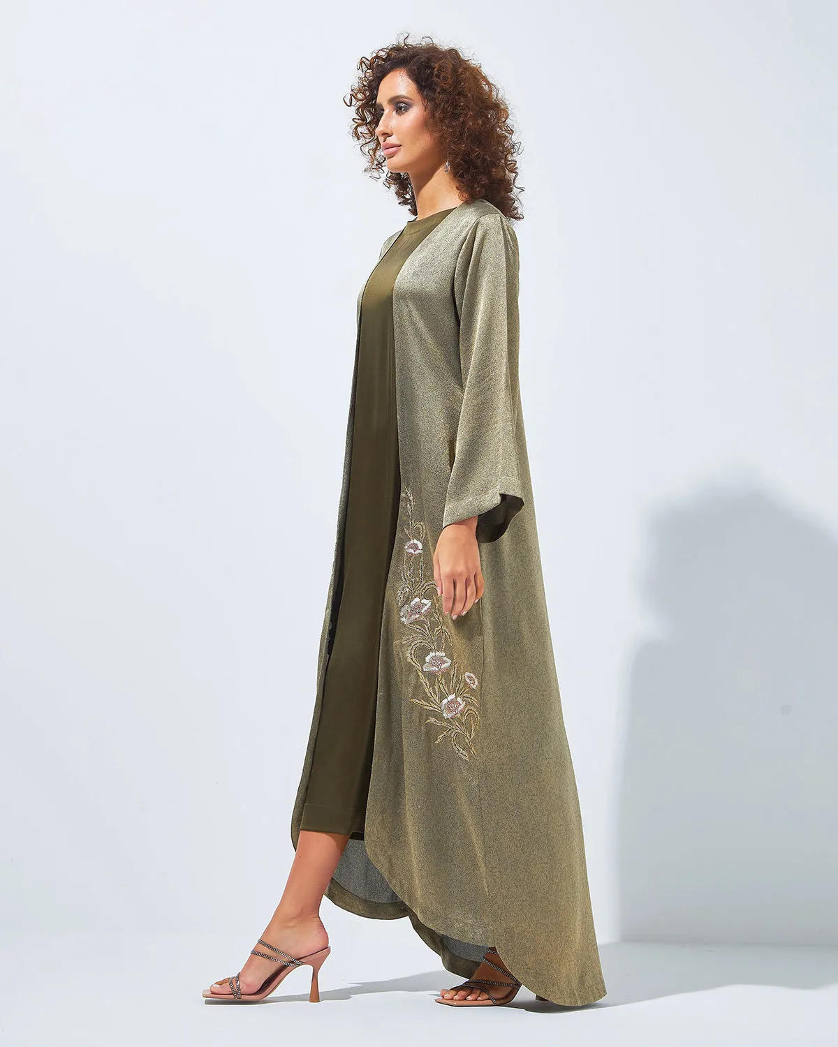 Party Abaya in Golden Color