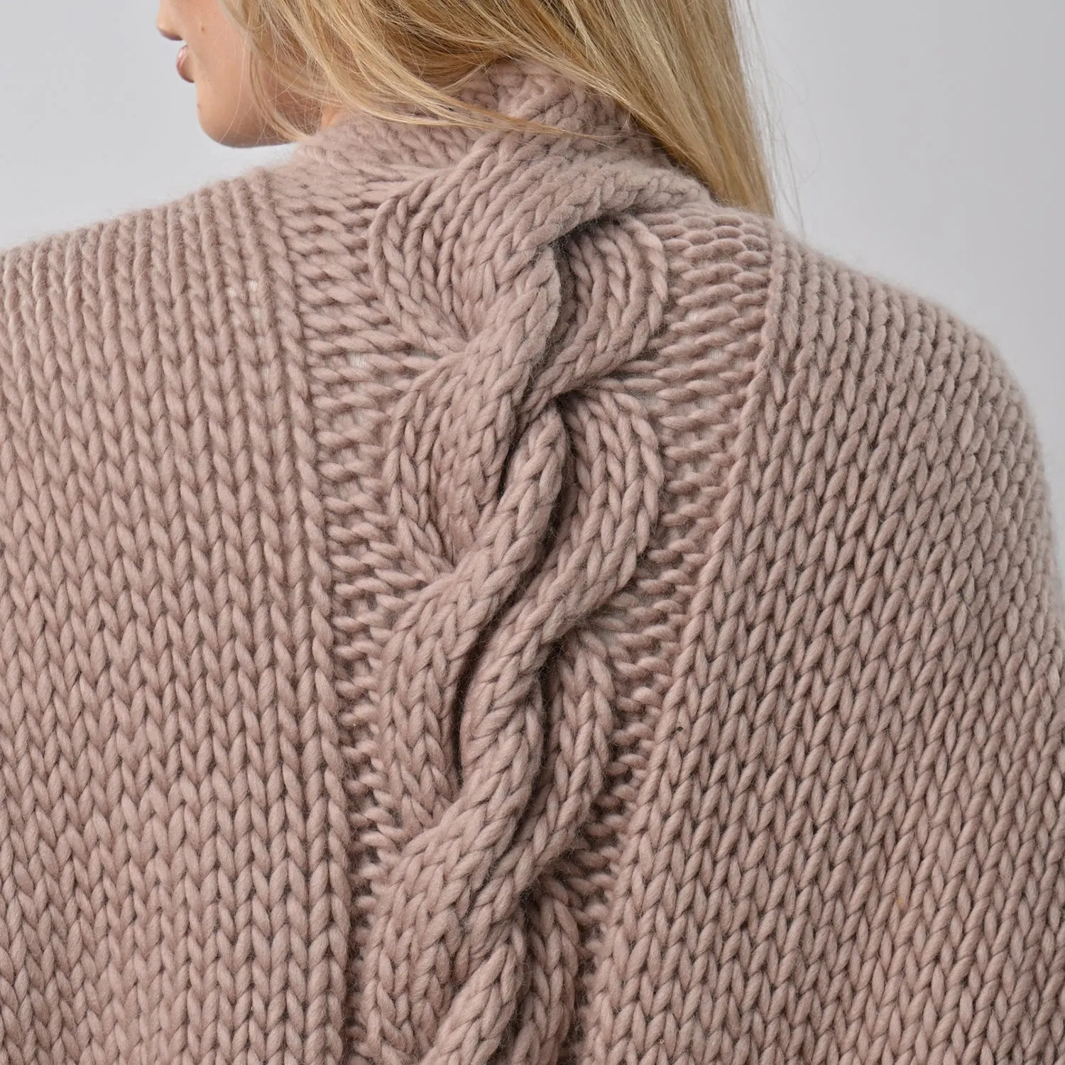 Poncho Knitting Kit - Anna Lou in Mink