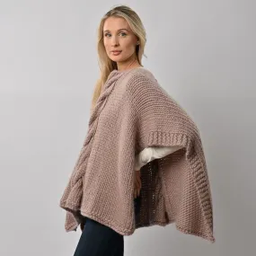 Poncho Knitting Kit - Anna Lou in Mink