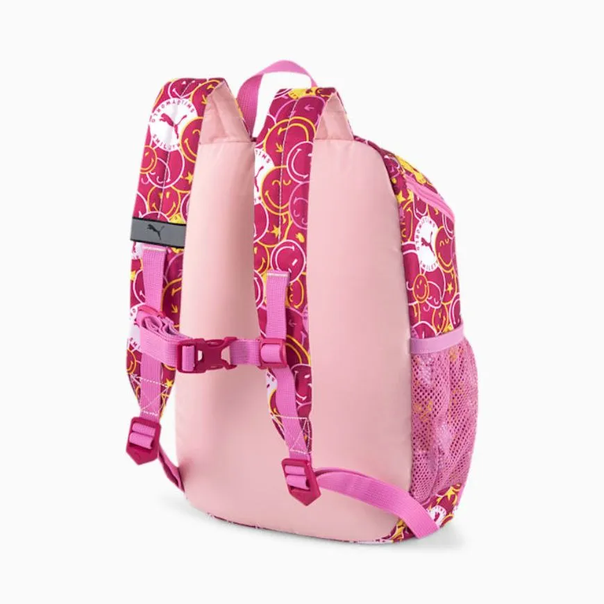 Puma X Smileyworld Backpack Kids Lifestyle Bag Fuchsia