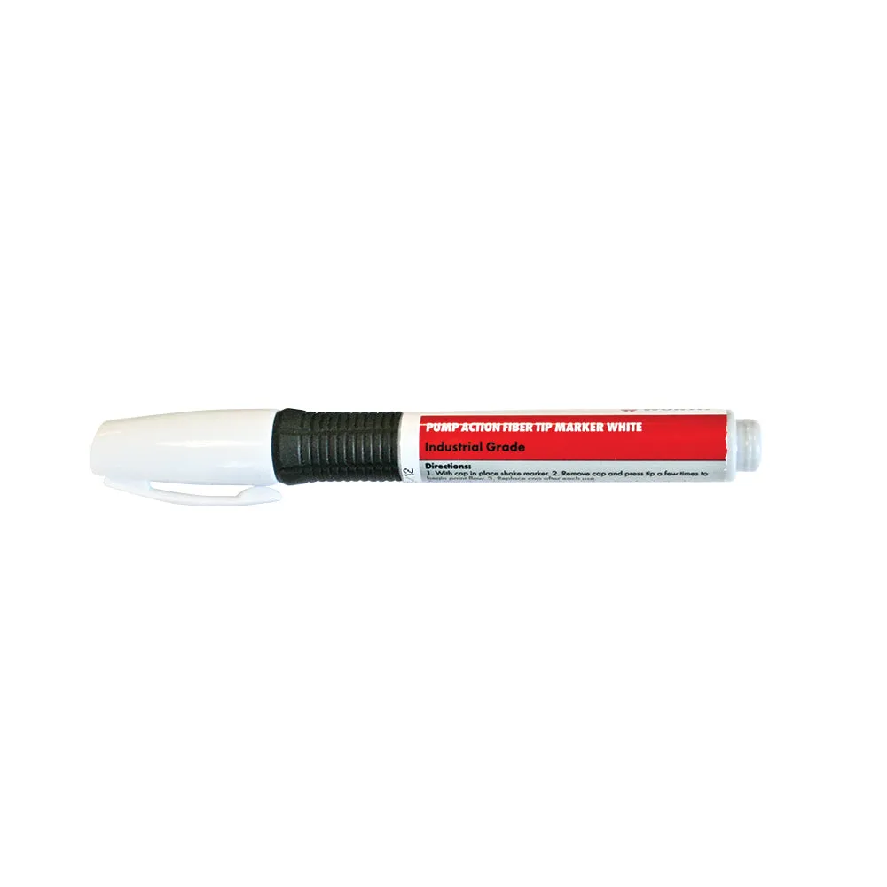 Pump Action Fiber Tip Marker White