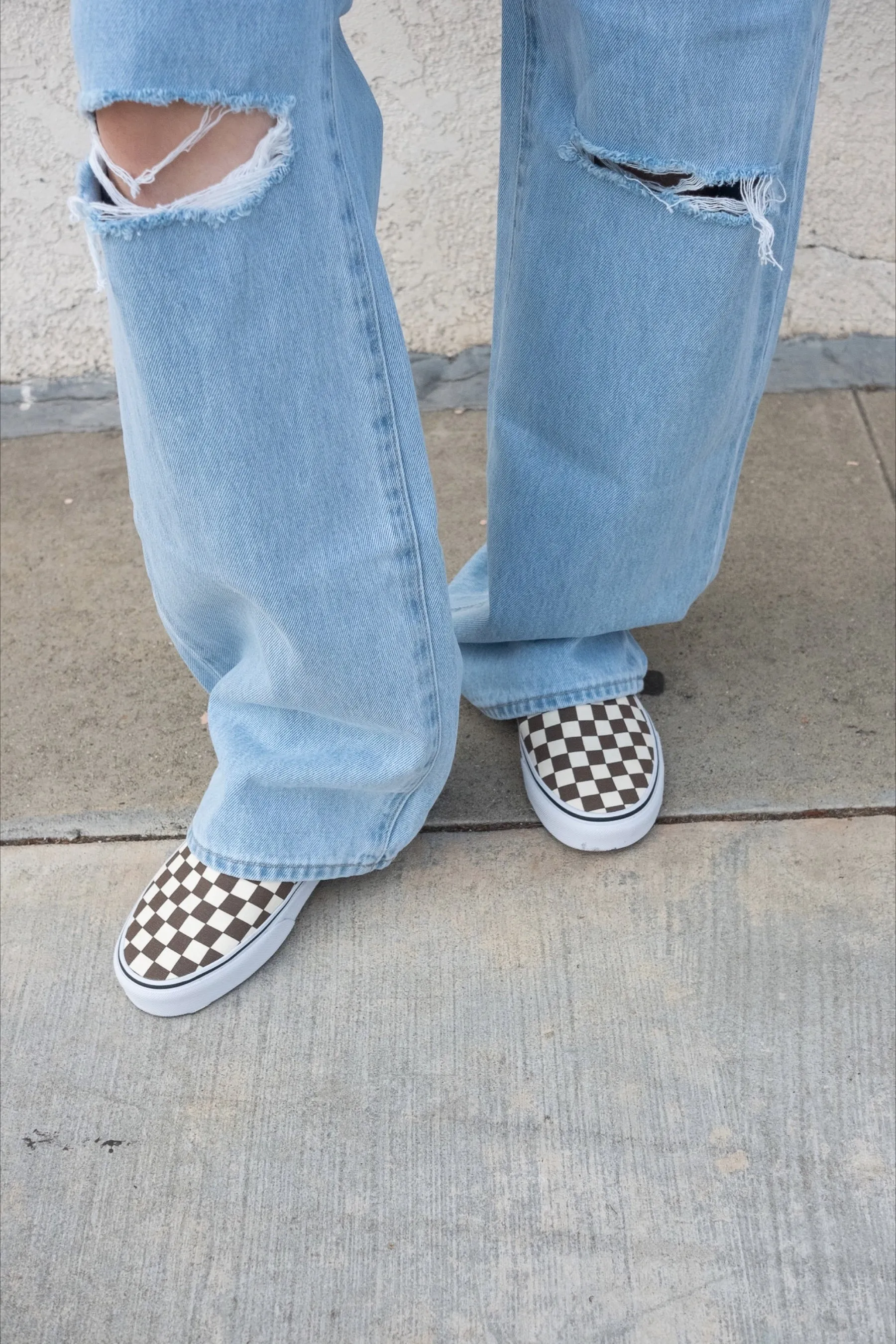 Rain Drum Checkerboard Slip-On