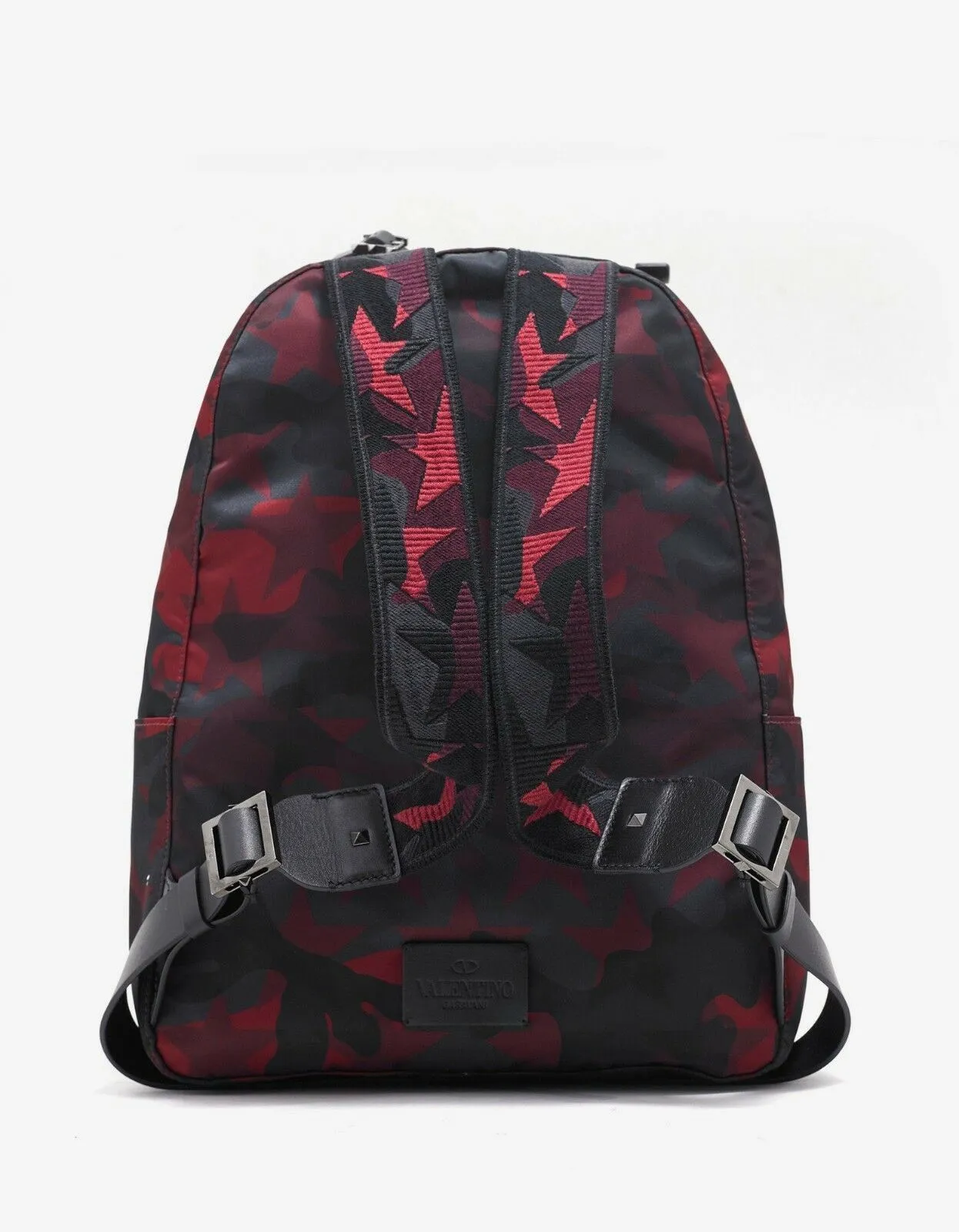 Red & Black Camustars Canvas Backpack