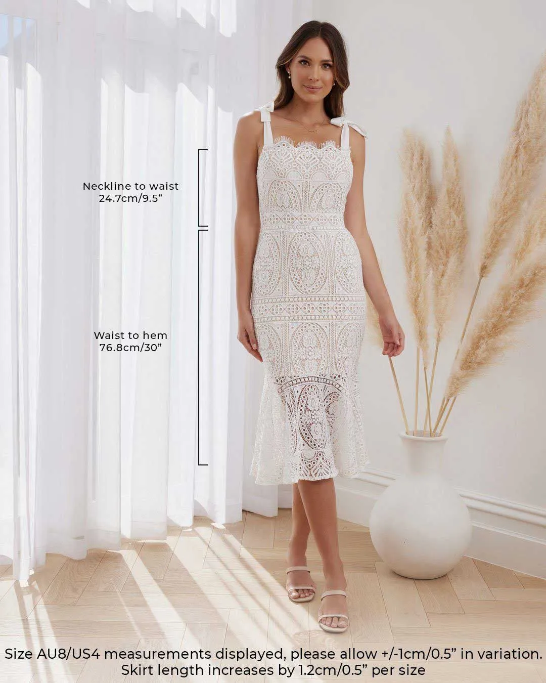 Reneylla Lace Dress - White