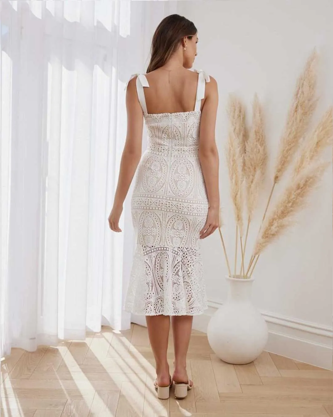 Reneylla Lace Dress - White