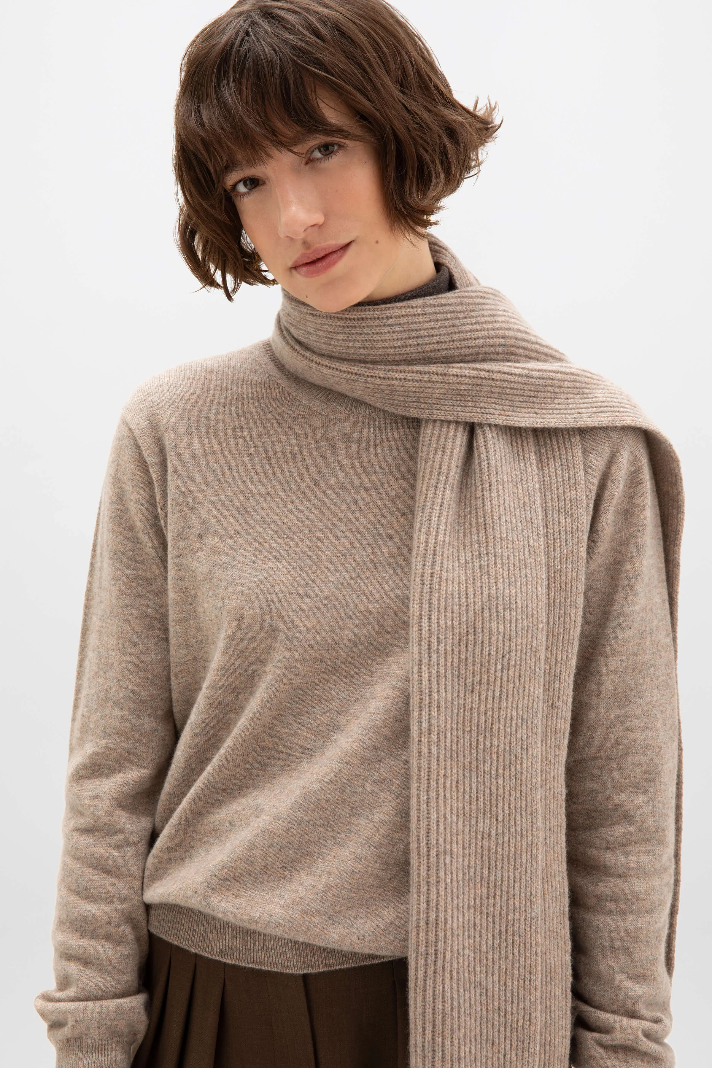 Ribbed Cashmere Scarf