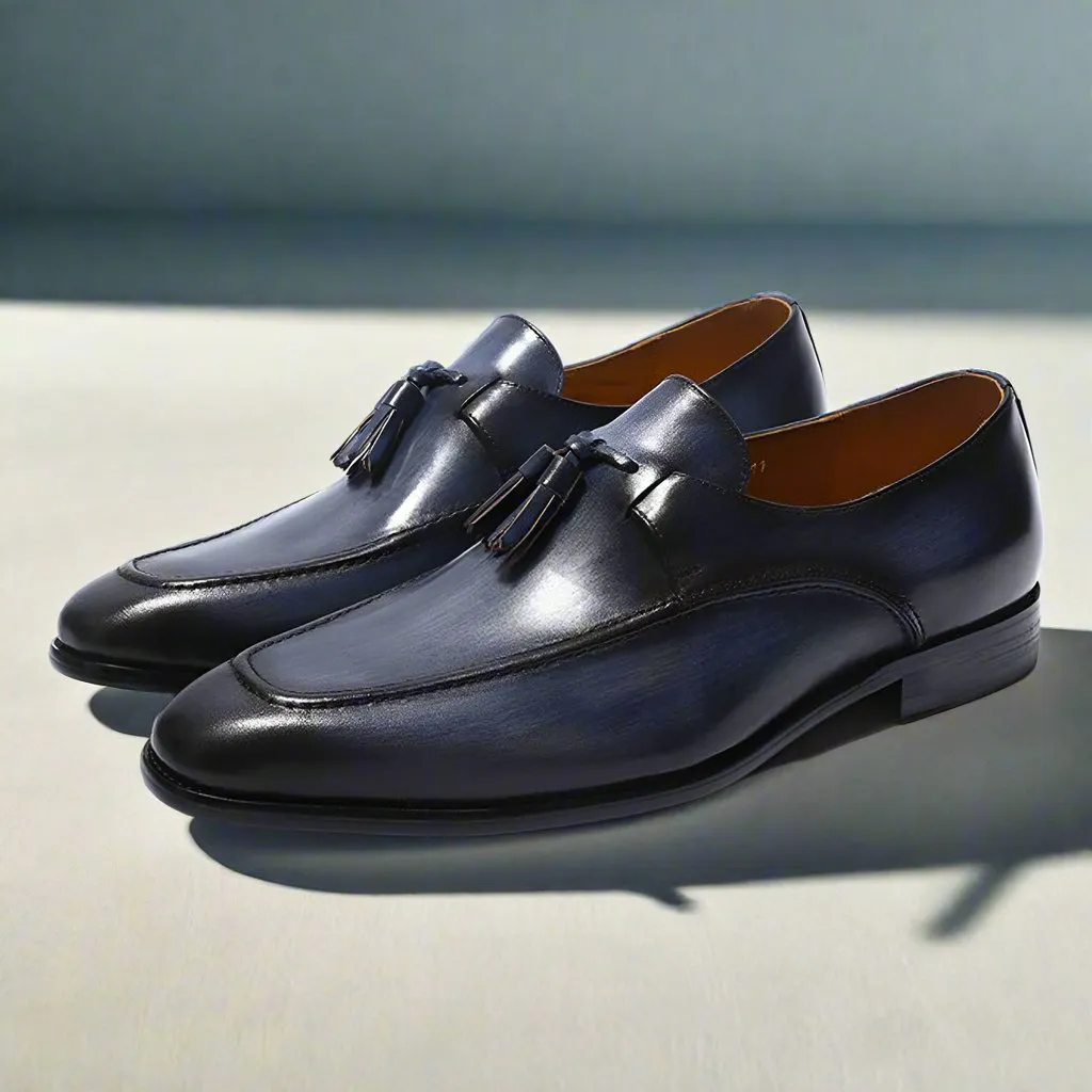 Ryan Navy Blue Tassel Loafer