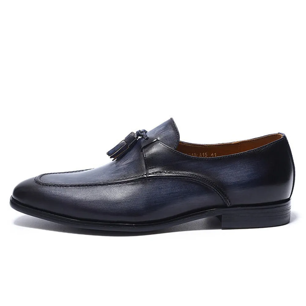 Ryan Navy Blue Tassel Loafer