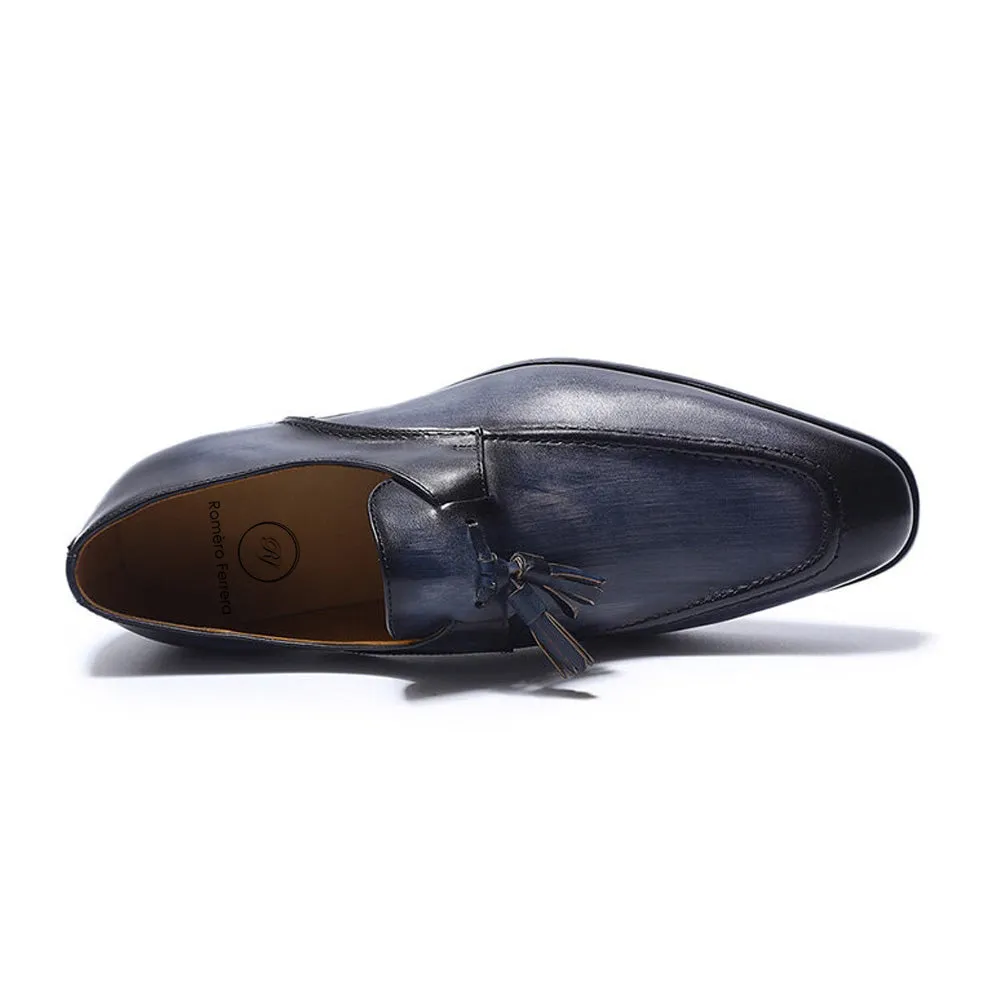 Ryan Navy Blue Tassel Loafer