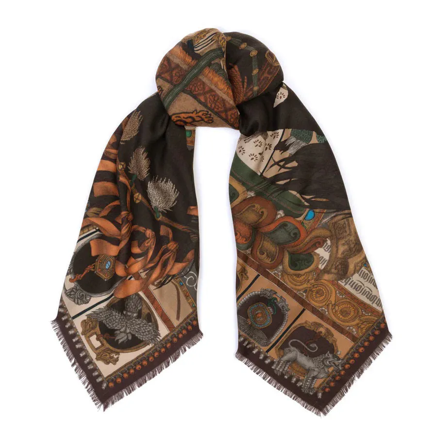 SABINA SAVAGE - THE WIND HORSE SILK TWILL SCARF 135CM