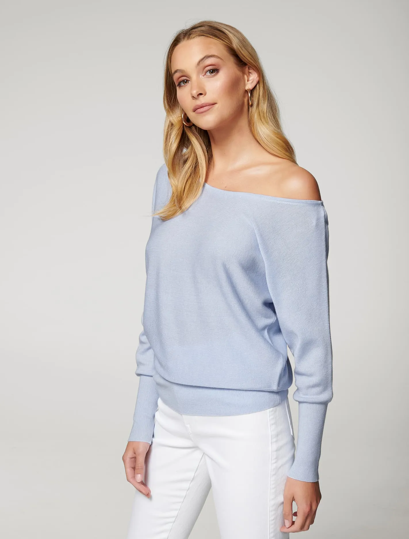 Sadie Off The Shoulder Knit Jumper