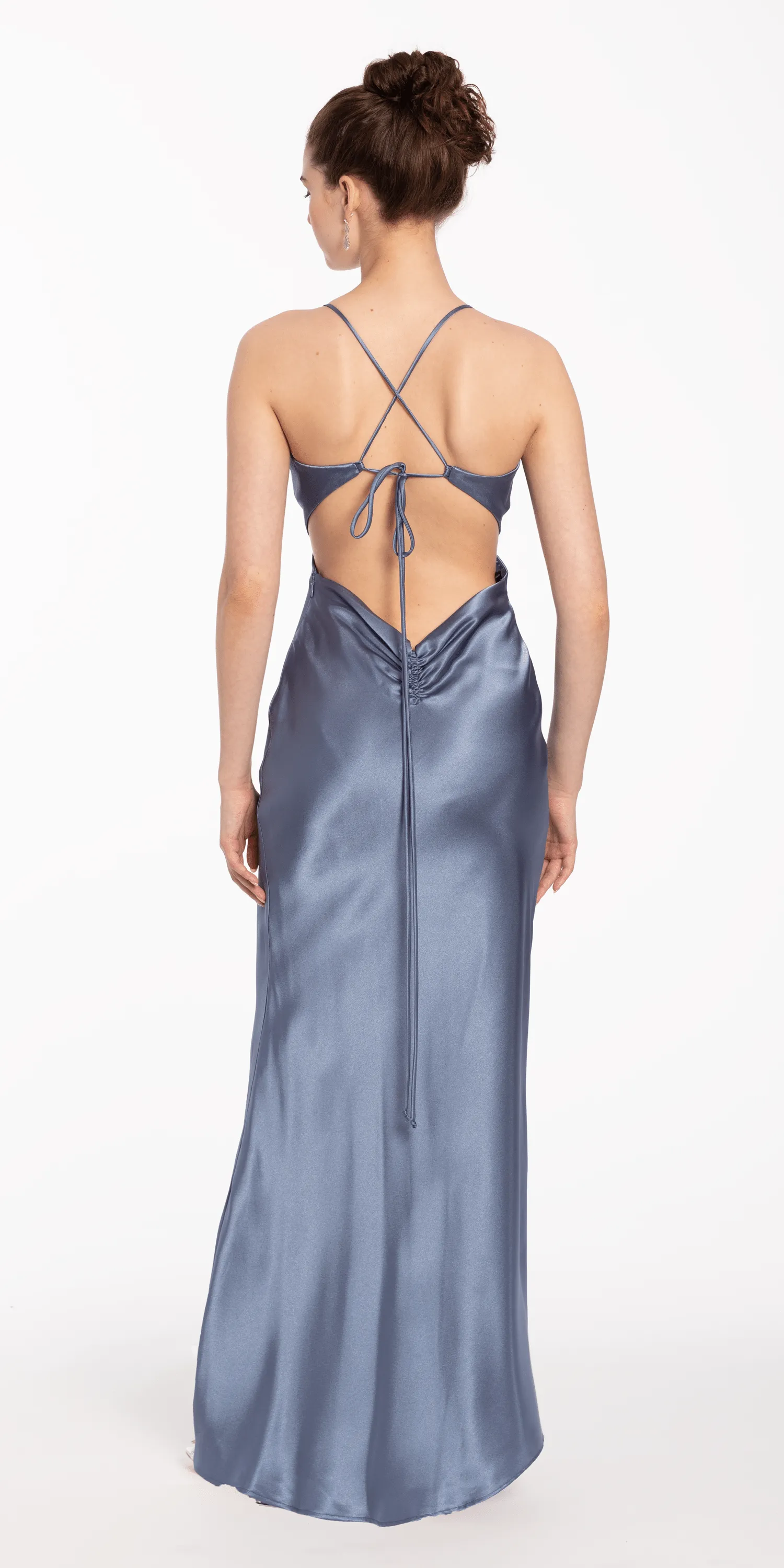 Satin Slip Tie Back Dress