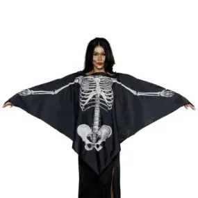 Skeleton Printed Poncho