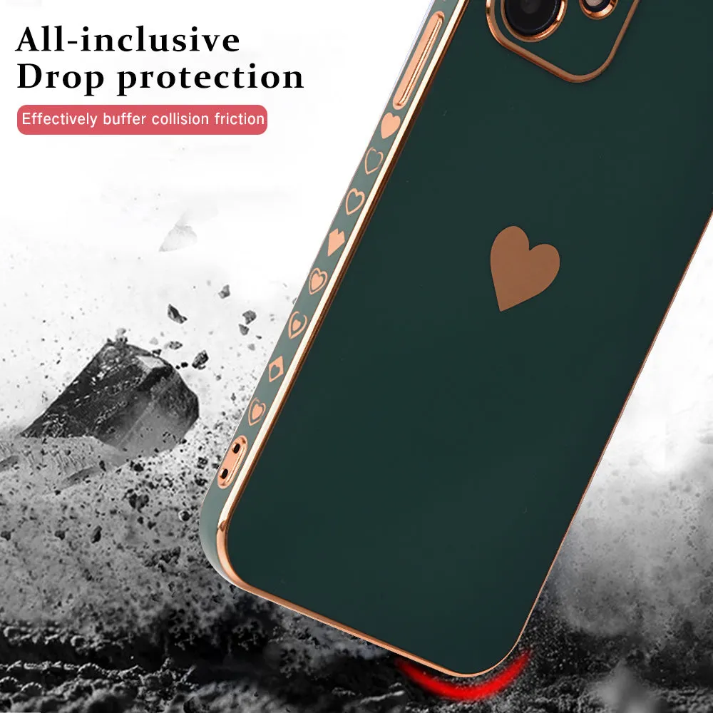 Solid Plating Lens Protection Phone Case For iPhone 12 11 Pro Max X XR XS Max 7 8 6 6s Plus SE 3 2022 13 Pro Max Soft Cover Case