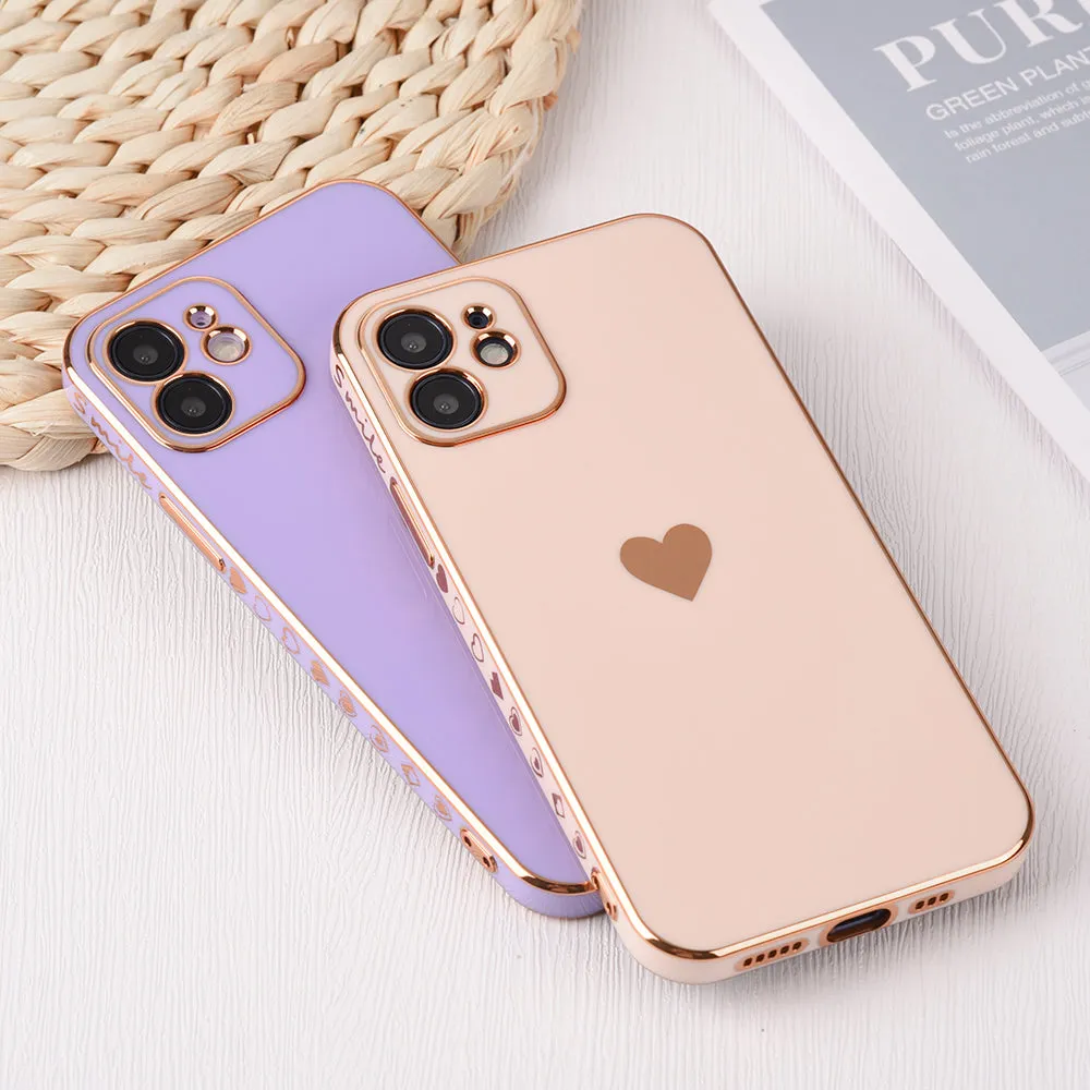 Solid Plating Lens Protection Phone Case For iPhone 12 11 Pro Max X XR XS Max 7 8 6 6s Plus SE 3 2022 13 Pro Max Soft Cover Case