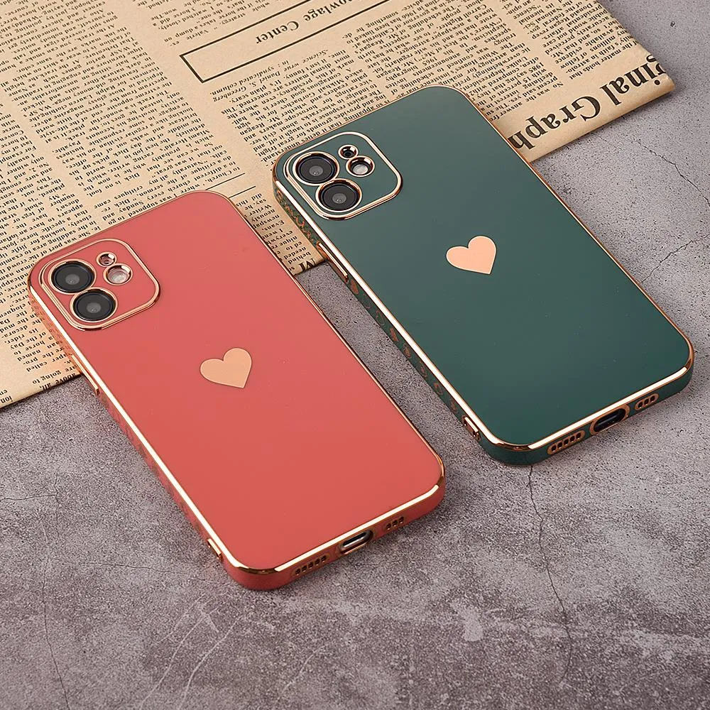 Solid Plating Lens Protection Phone Case For iPhone 12 11 Pro Max X XR XS Max 7 8 6 6s Plus SE 3 2022 13 Pro Max Soft Cover Case