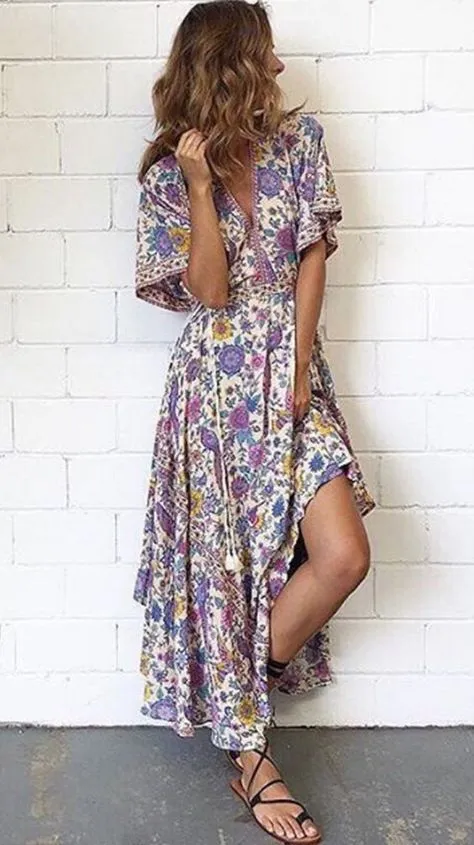 Spell Designs Lovebird Boho Maxi Dress - Yellow