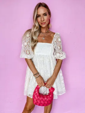 State Of Mind Large Eyelet Babydoll Dress