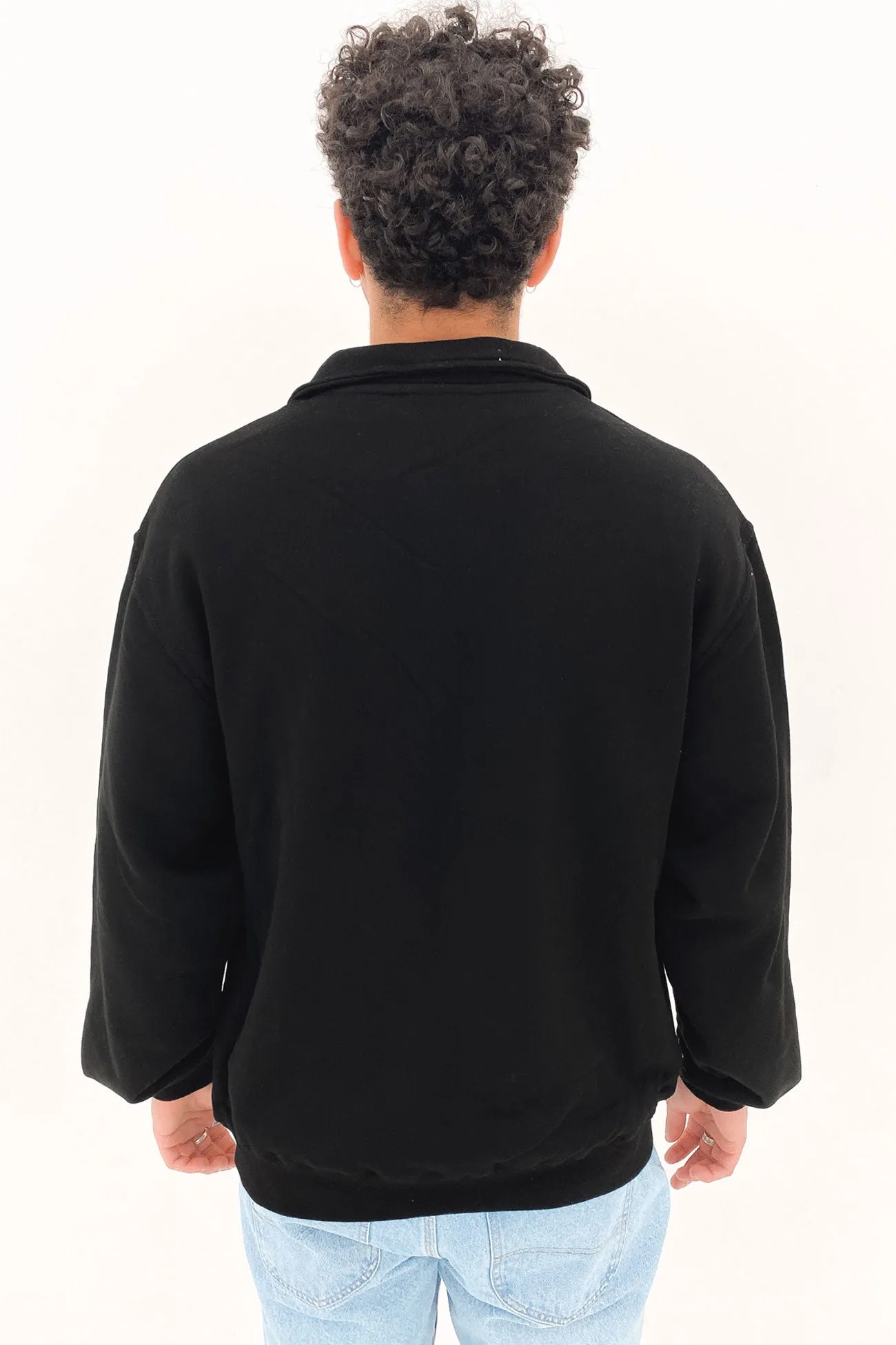 Stock Logo Mock Neck Fleece Pigment Black