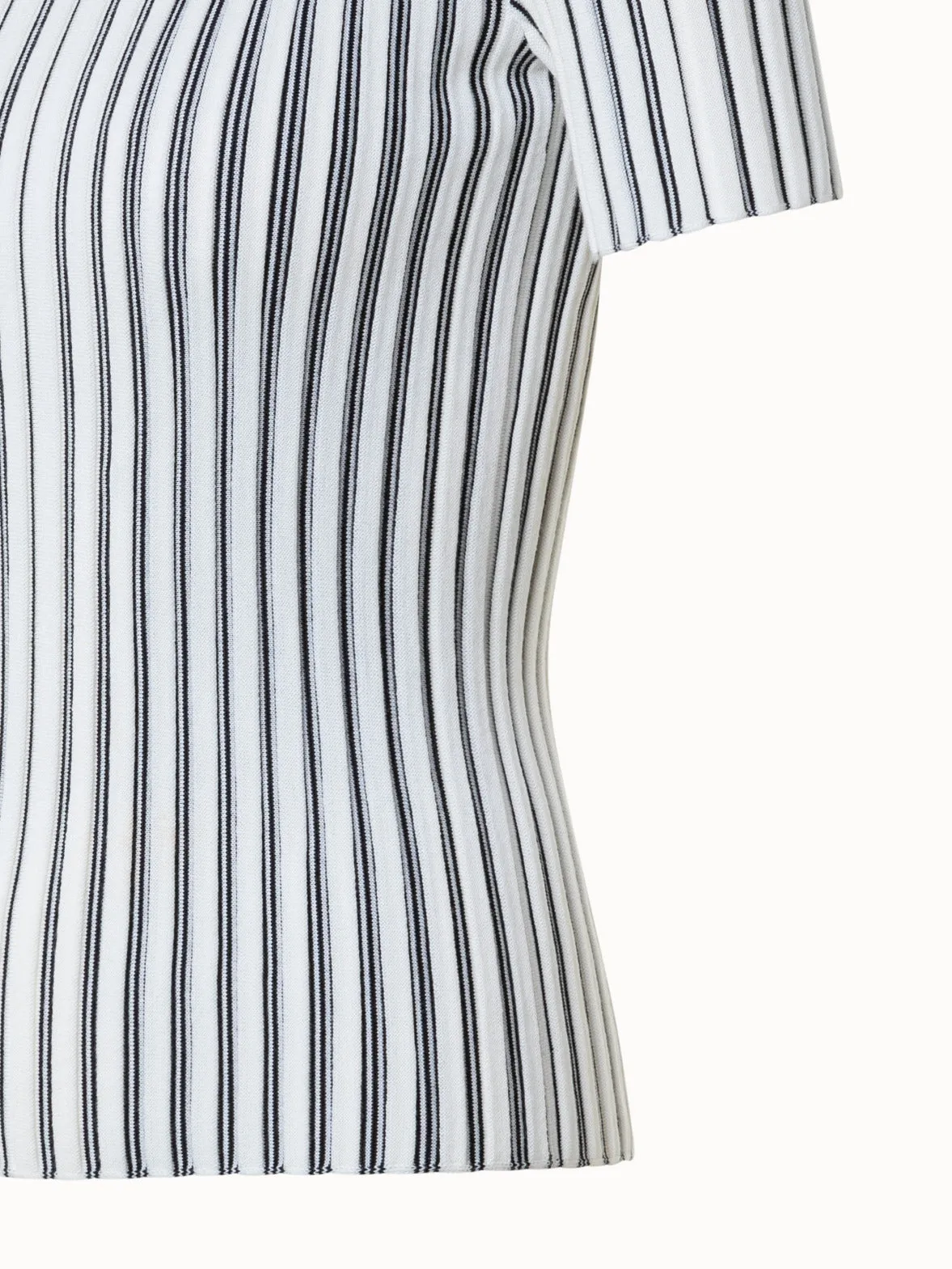 Structured Stripes Merino Wool Pullover