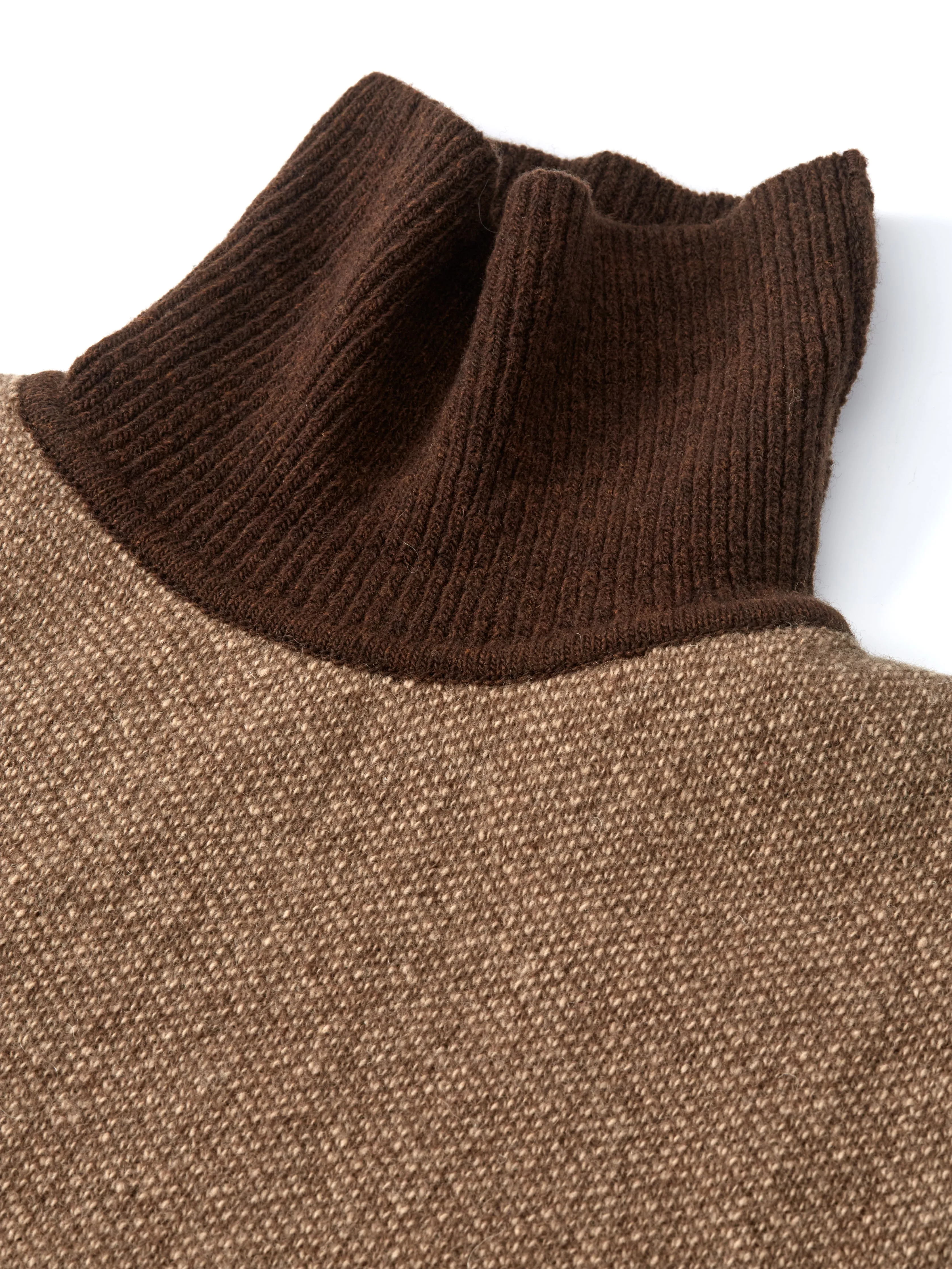 Talbot Roll Neck Jumper Keaton Brown