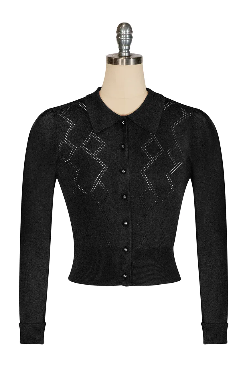 Tapestry Cardigan (Black)