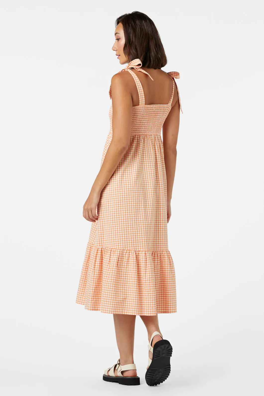 Tessa Check Midi Dress