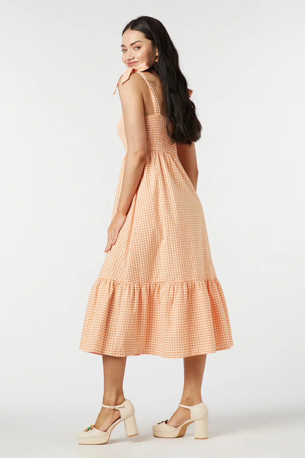 Tessa Check Midi Dress