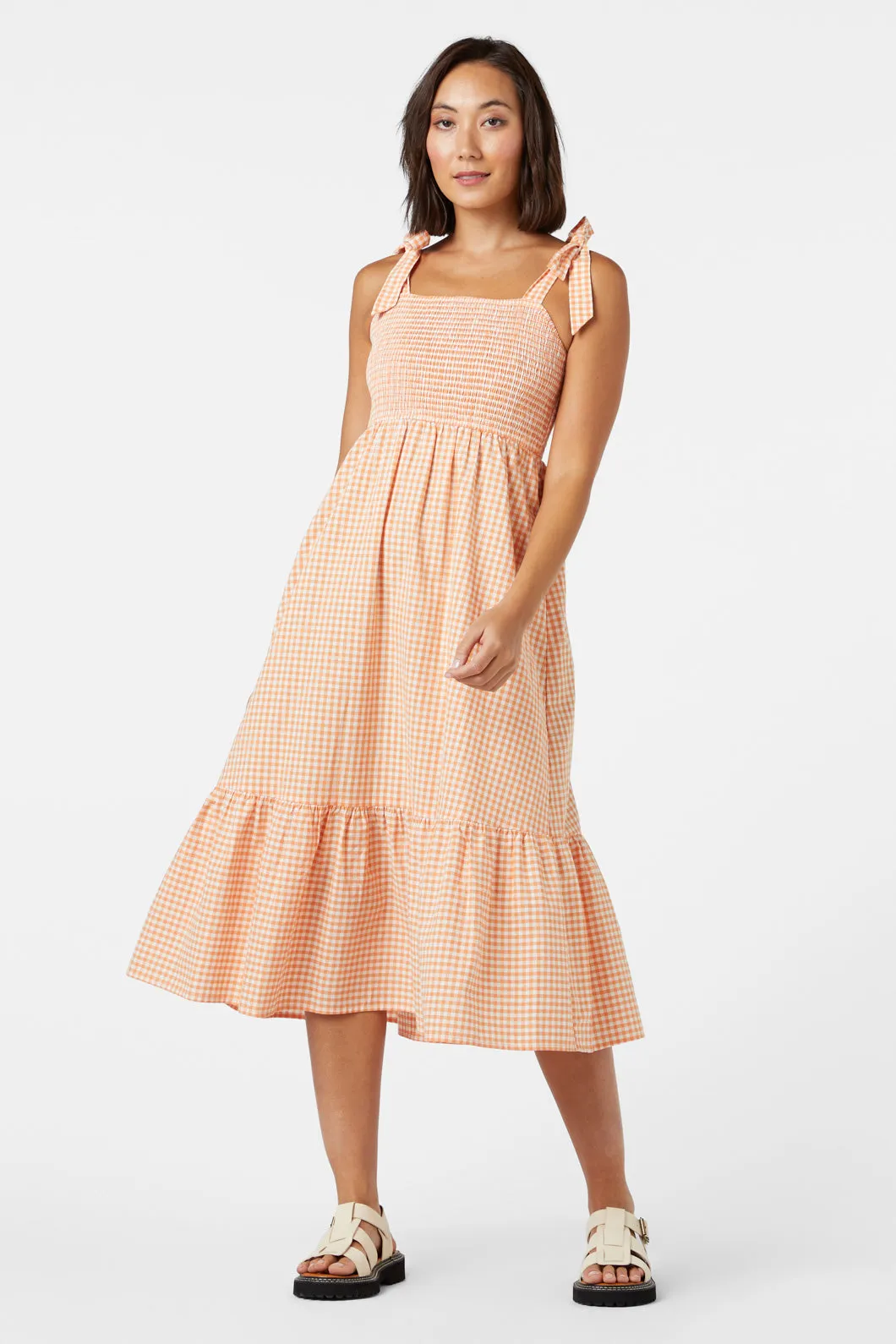 Tessa Check Midi Dress