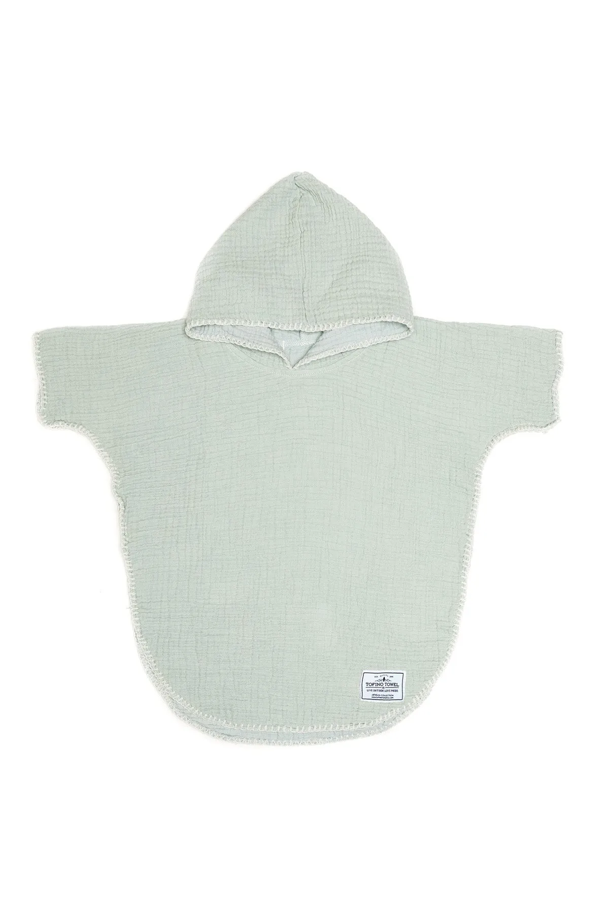 Tofino Towel Kids Pebble Poncho | 6-8 Years | Coral, Sage   Charcoal