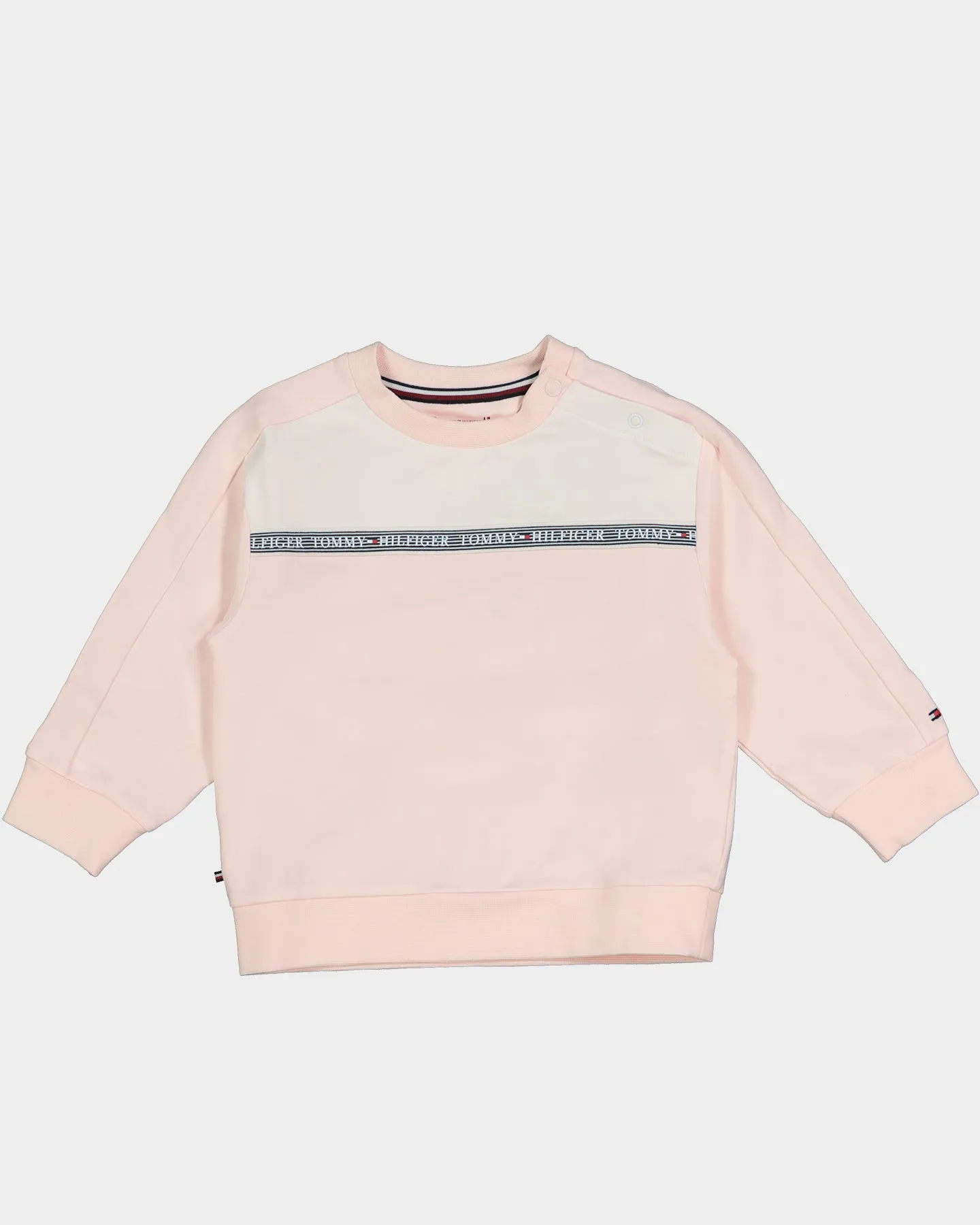 Tommy Hilfiger Kids' Baby Tape Crewneck Set Pink