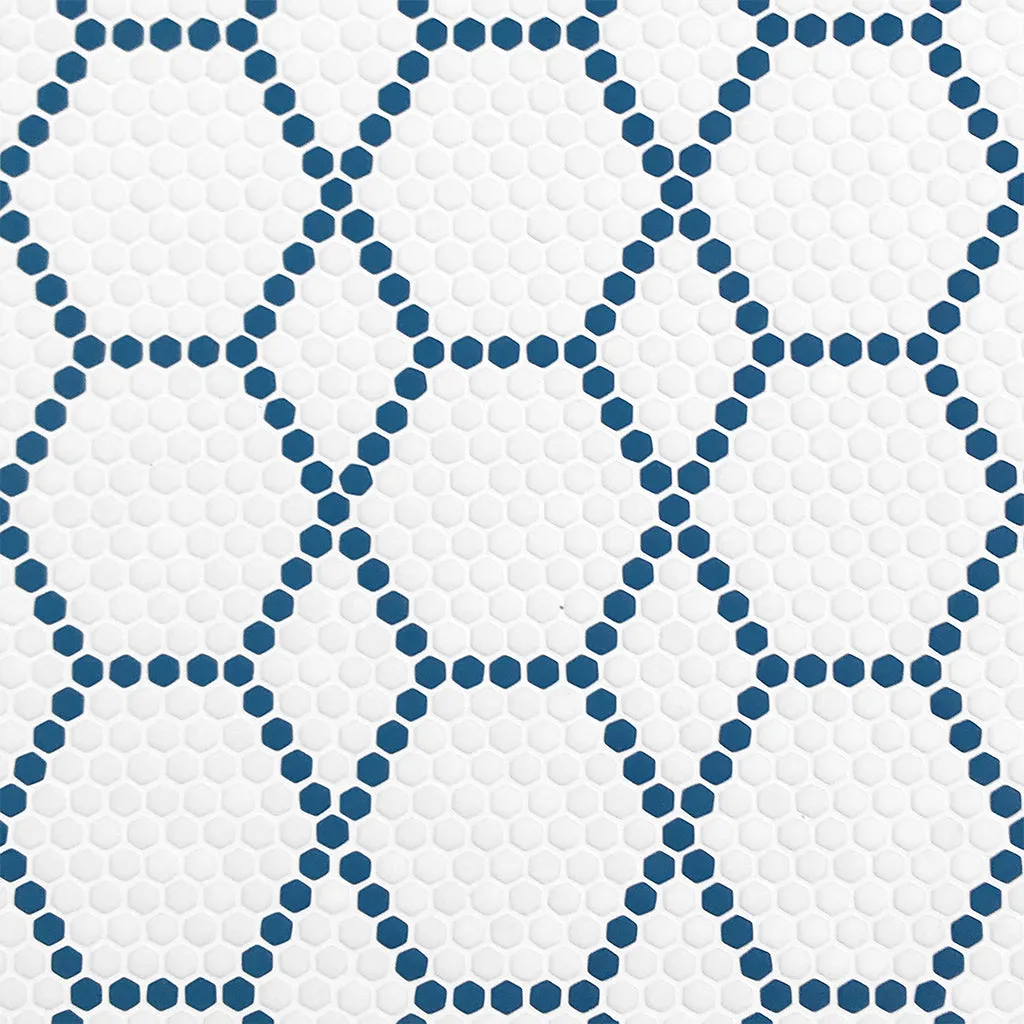 Tulle Coastal, Hexagon Mosaic - Glass Tile