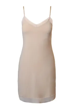 V-Neck Full Length Slip - Nude