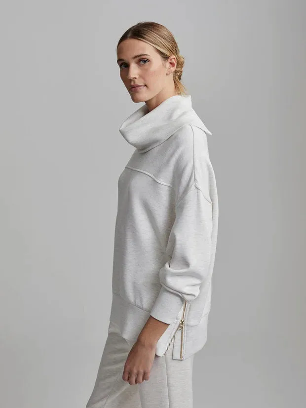 Varley Priya Longline Sweatshirt Ivory Marl