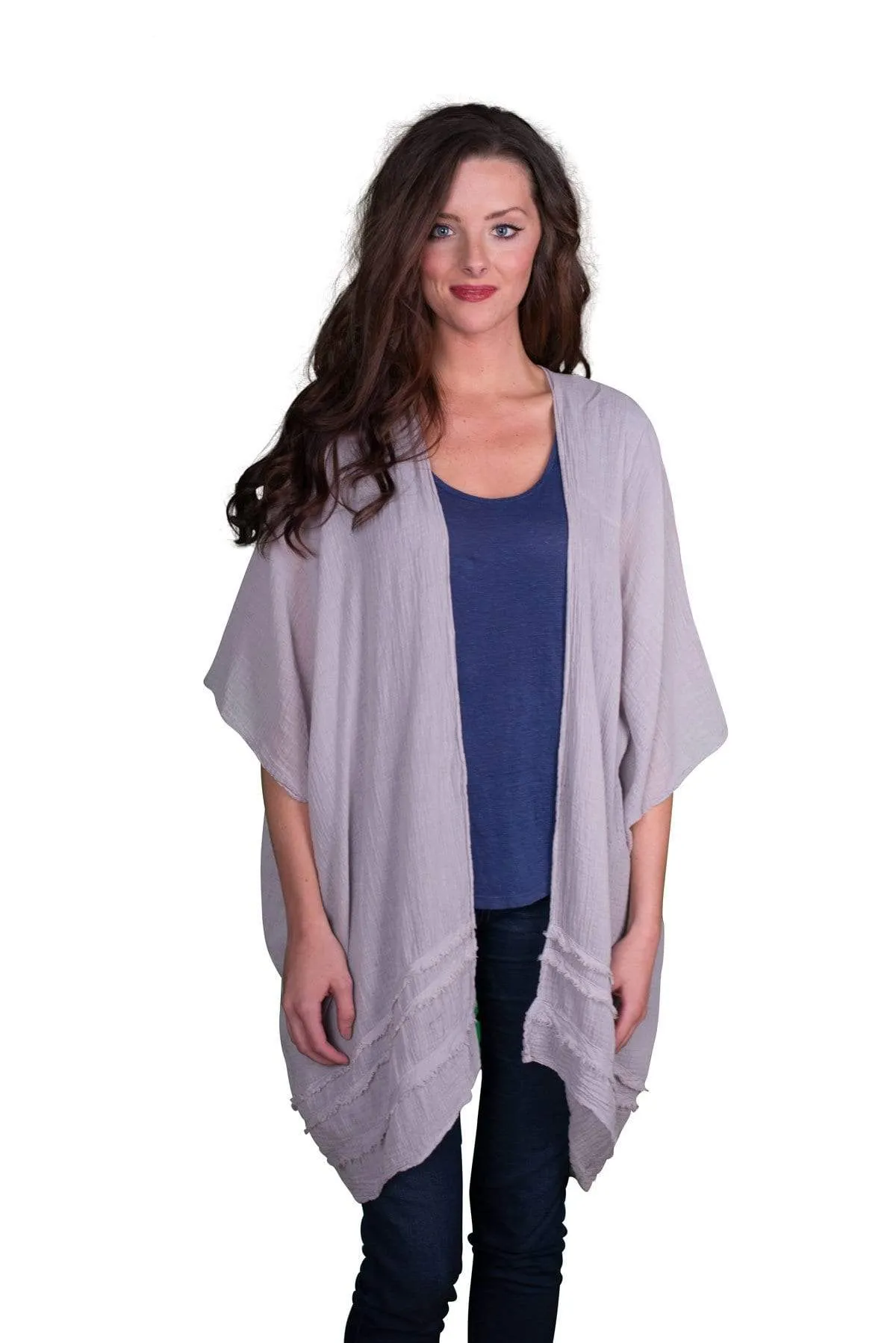 Velvet by Graham & Spencer Chanice Cotton Gauze Drape Cardigan