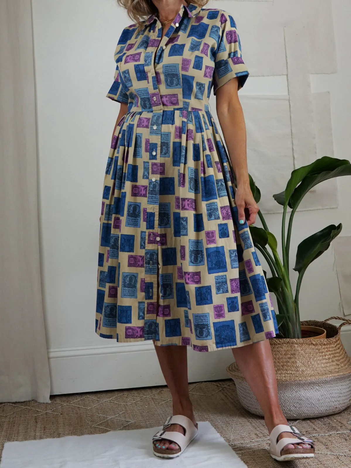 Vintage 50's Novelty Print Dress