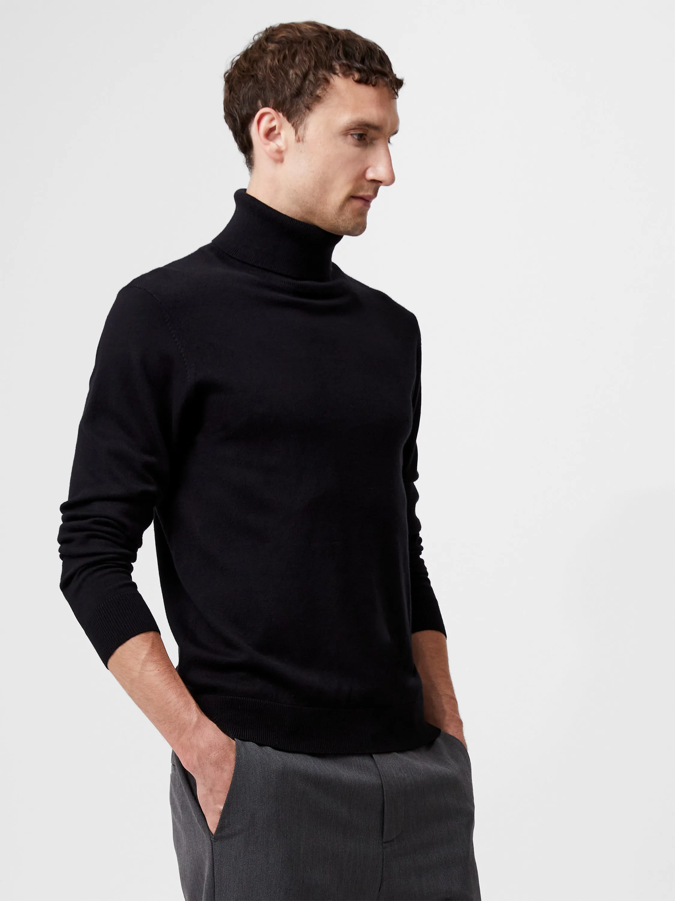 Viscose Blend Turtle Neck Jumper