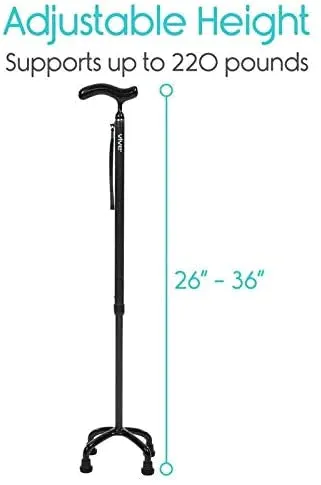 Vive Carbon Fiber Quad Cane