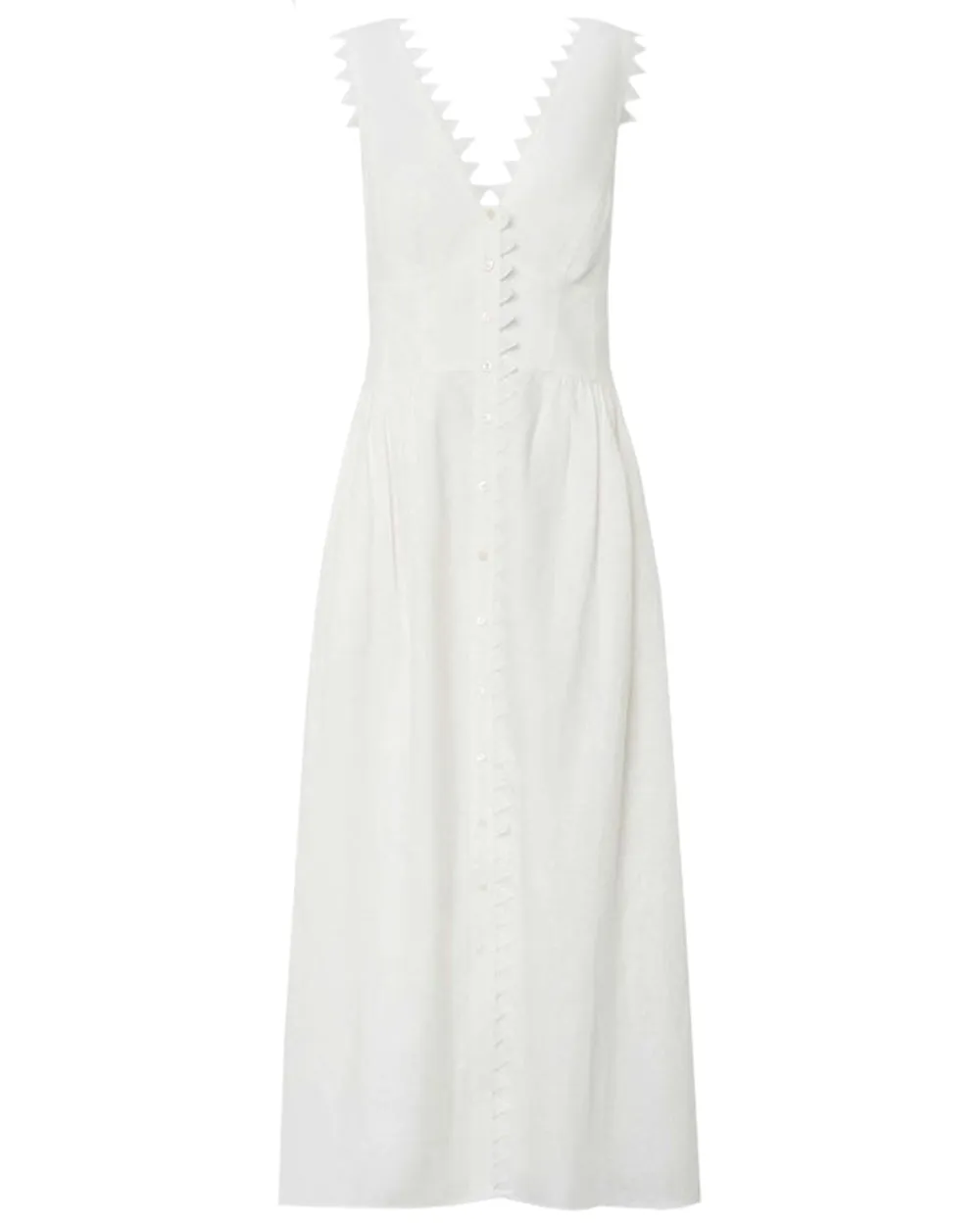 White Apron Maxi Dress