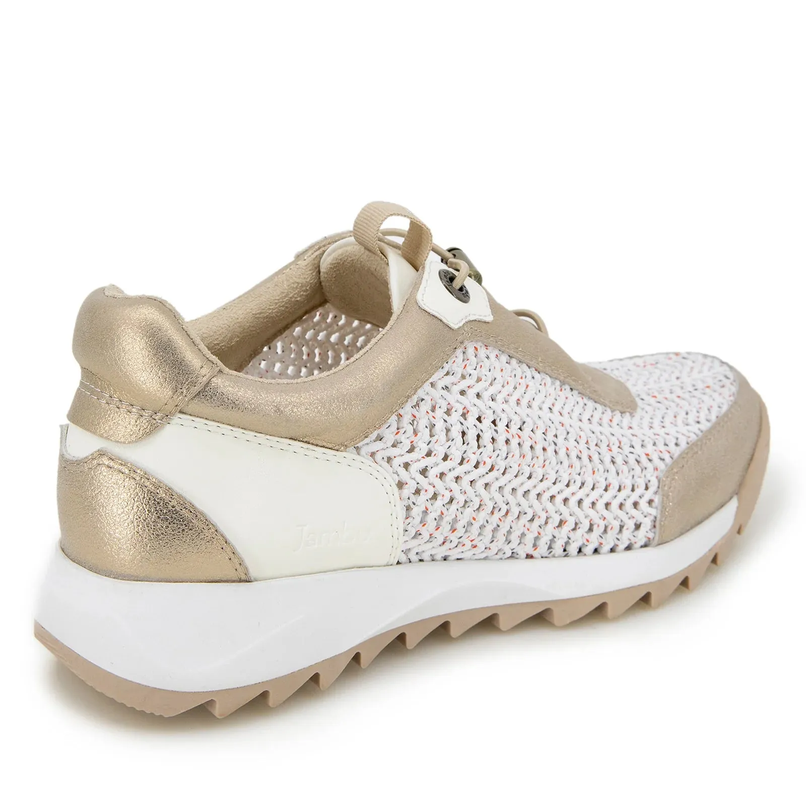 WOMEN'S JAMBU HARPER SLIP-ON SHOE | WHITE / CHAMPAGNE