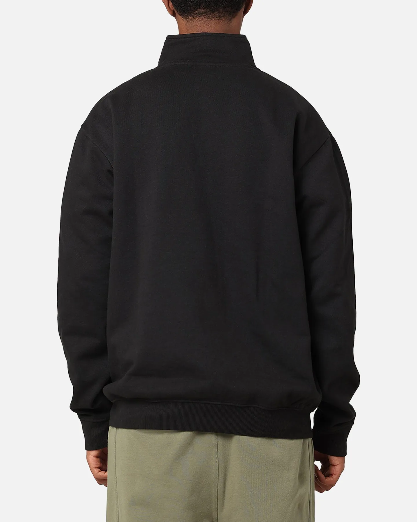 X-Large Quater Zip Crewneck Pigment Black