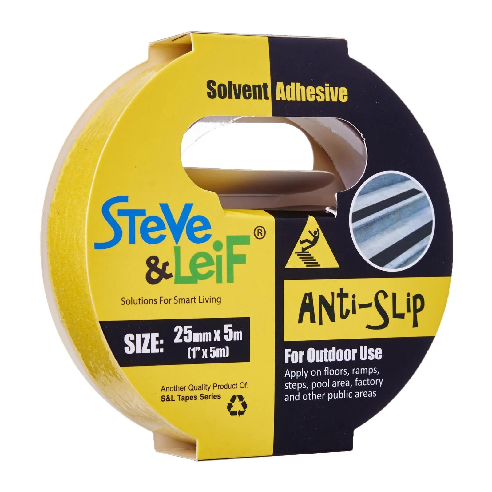 Yellow Outdoor Anti-Slip Tape (25Mm X 5M)