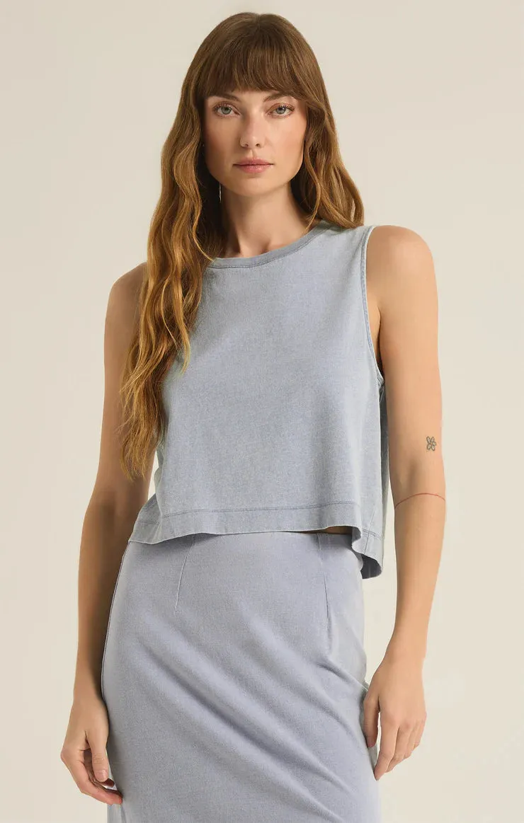 Z Supply Sloan Jersey Denim Muscle Tank